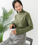 【C-FORT POINT/フォートポイント】リブボトルネック ニットプルオーバー