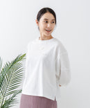 5分袖 刺繍バルーンスリーブTシャツ【C17/シーセブンティーン】