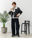 【C-FORT POINT/フォートポイント】合皮ライダースジャケット