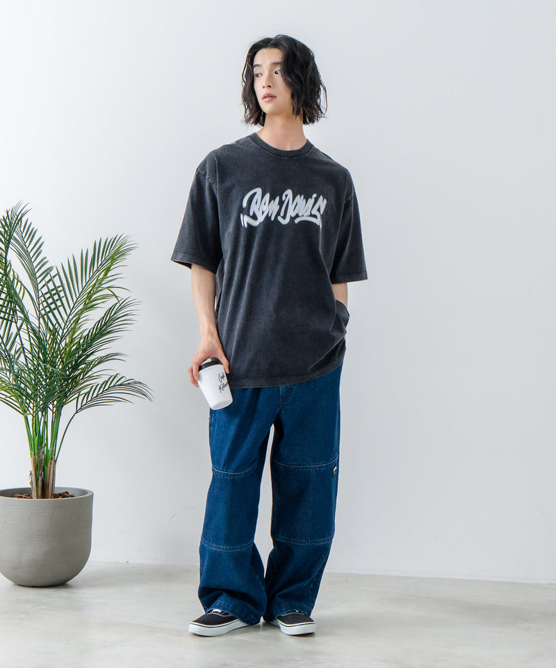 【BEN DAVIS/ベンデイビス】パウダーブリーチ加工 Tシャツ 半袖 クルーネック オーバーサイズ