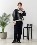 【C-FORT POINT/フォートポイント】合皮ライダースジャケット