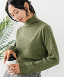 【C-FORT POINT/フォートポイント】リブボトルネック ニットプルオーバー