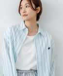 【BEVERLY HILLS POLO CLUB/ビバリーヒルズポロクラブ】【選べる2シルエット】オックスワイドシャツ（クロップド丈 or ビッグシルエット）ポニー刺繍
