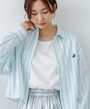 【BEVERLY HILLS POLO CLUB/ビバリーヒルズポロクラブ】【選べる2シルエット】オックスワイドシャツ（クロップド丈 or ビッグシルエット）ポニー刺繍