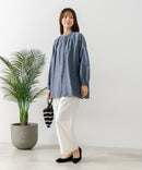 【FORT POINT/フォートポイント】スカラップ 刺繍 ブラウス