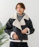 【C-FORT POINT/フォートポイント】合皮ライダースジャケット