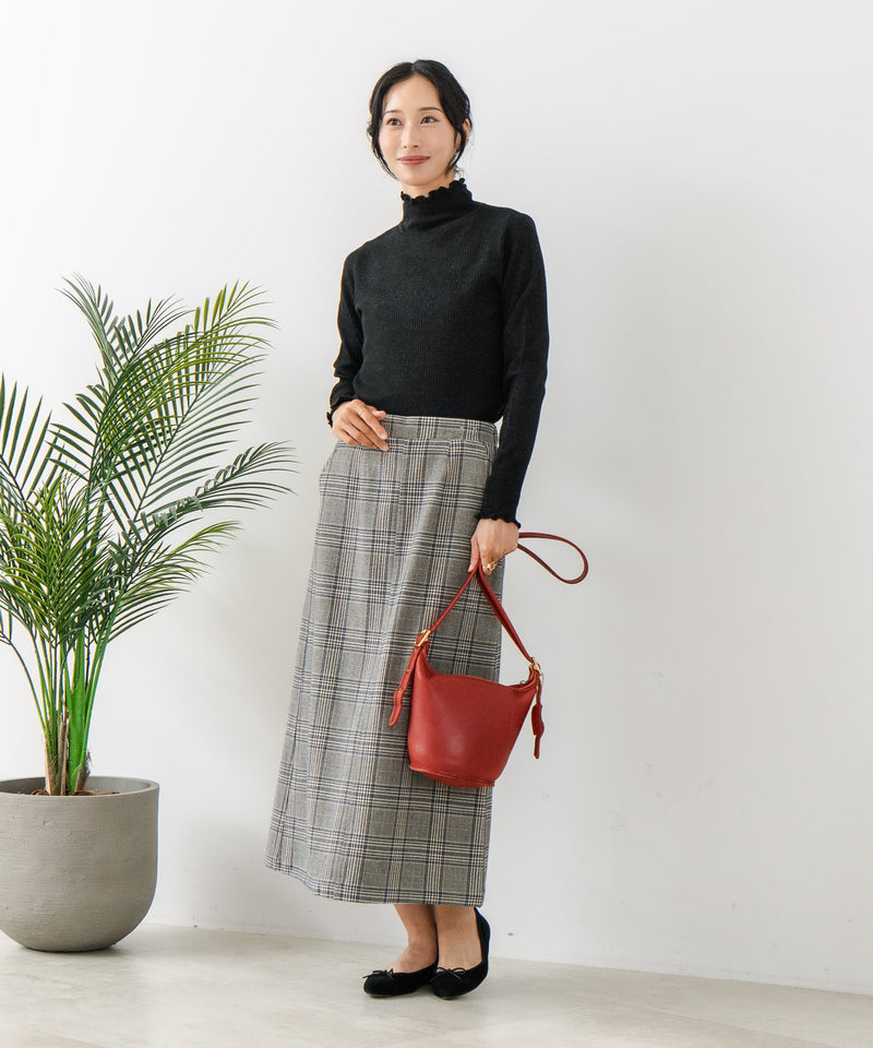 【C-FORT POINT/フォートポイント】リブハイネック ニットプルオーバー