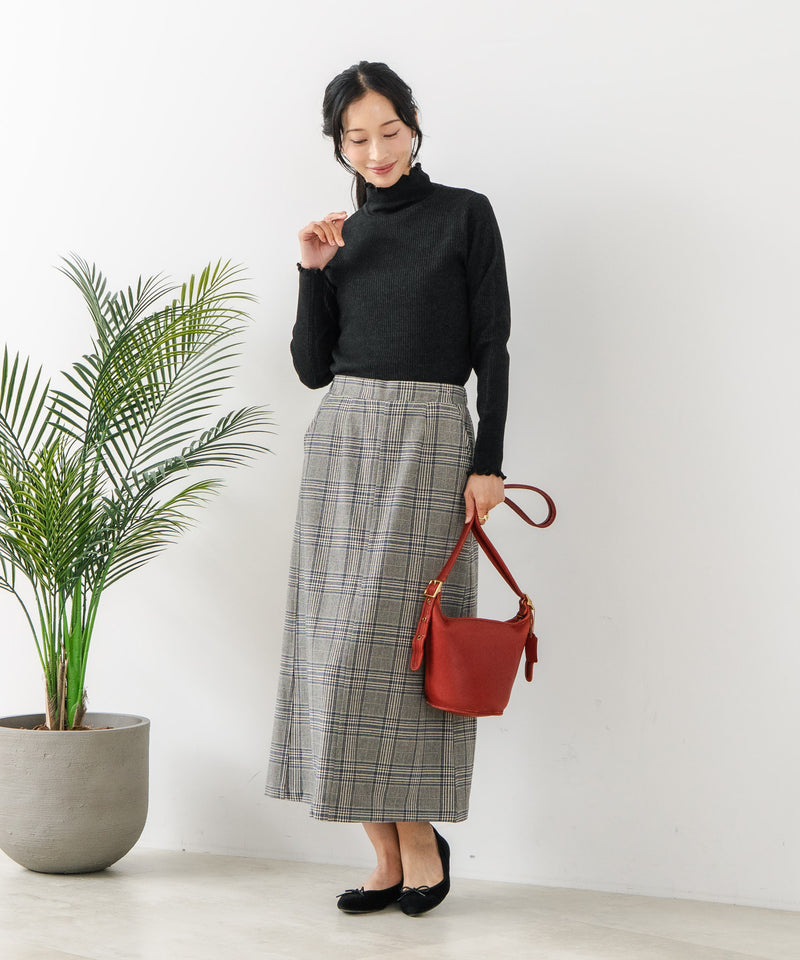 【C-FORT POINT/フォートポイント】リブハイネック ニットプルオーバー