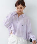 【BEVERLY HILLS POLO CLUB/ビバリーヒルズポロクラブ】楊柳素材 ワイドシルエットシャツ