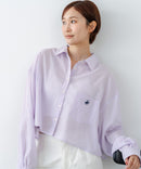 【BEVERLY HILLS POLO CLUB/ビバリーヒルズポロクラブ】楊柳素材 ワイドシルエットシャツ