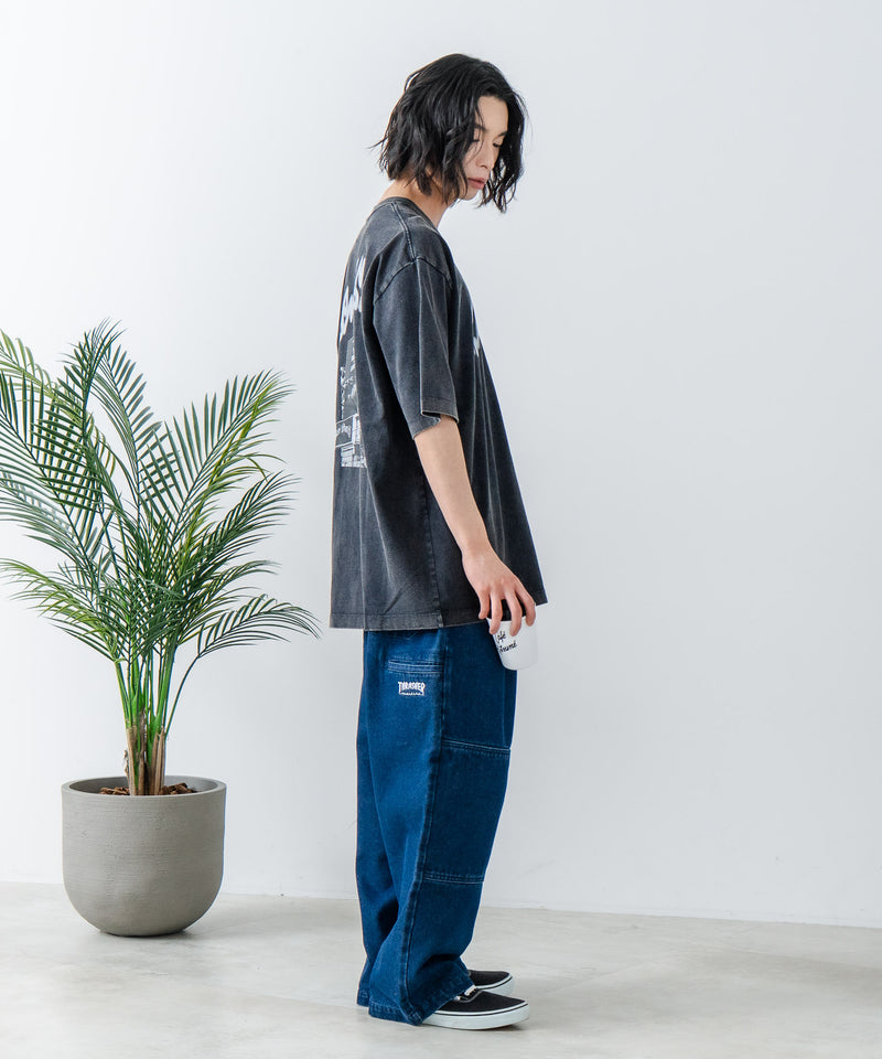 【BEN DAVIS/ベンデイビス】パウダーブリーチ加工 Tシャツ 半袖 クルーネック オーバーサイズ