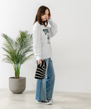 【C-FORT POINT/フォートポイント】アニマルプリント(フレンチブルドッグ) スウェットトレーナー