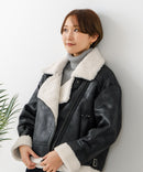 【C-FORT POINT/フォートポイント】合皮ライダースジャケット