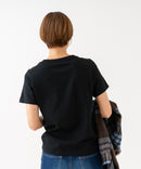 【HANES/ヘインズ】【独自製法で生み出したこだわりの“先染めBLACK”】KURO for HER クルーネックＴシャツ 無地 シンプル 美シルエット コンパクトシルエット すっきり見え タグレス仕様 ブラインドステッチ ❘ジーンズメイト公式オンラインショップ