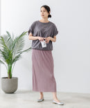 5分袖 刺繍 ねじりスリーブTシャツ【C17/シーセブンティーン】