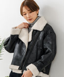 【C-FORT POINT/フォートポイント】合皮ライダースジャケット