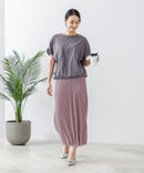 5分袖 刺繍 ねじりスリーブTシャツ【C17/シーセブンティーン】