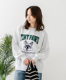 【C-FORT POINT/フォートポイント】アニマルプリント(フレンチブルドッグ) スウェットトレーナー