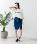 【CONVERSE/コンバース】×【TOM AND JERRY/トムとジェリー】ブランドロゴ 刺繍 オーバーサイズ Tシャツzo