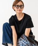 【HANES/ヘインズ】【独自製法で生み出したこだわりの“先染めBLACK”】KURO for HER クルーネックＴシャツ 無地 シンプル 美シルエット コンパクトシルエット すっきり見え タグレス仕様 ブラインドステッチ ❘ジーンズメイト公式オンラインショップ