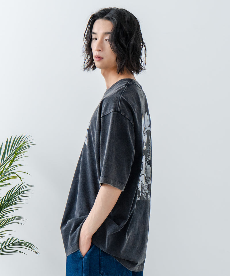 【BEN DAVIS/ベンデイビス】パウダーブリーチ加工 Tシャツ 半袖 クルーネック オーバーサイズ