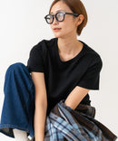 【HANES/ヘインズ】【独自製法で生み出したこだわりの“先染めBLACK”】KURO for HER クルーネックＴシャツ 無地 シンプル 美シルエット コンパクトシルエット すっきり見え タグレス仕様 ブラインドステッチ ❘ジーンズメイト公式オンラインショップ