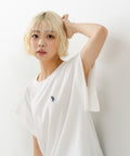 リラックスフィットワンポイント刺繍フレンチスリーブ Ｔシャツ 【U.S. POLO ASSN./ユーエスポロアッスン】　　　　　　　　　　　　　　　　　　　　　　　　　　　　　　　　　　　　　　　　　　　　　　　　　　　　　　　　　　　　