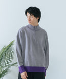 【ROUGH TRADE/ラフトレード】ダブルフェイスハーフZIPニット zo