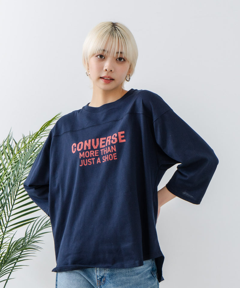 ８分袖裾 ラウンド Tシャツ CONVERSE コンバース