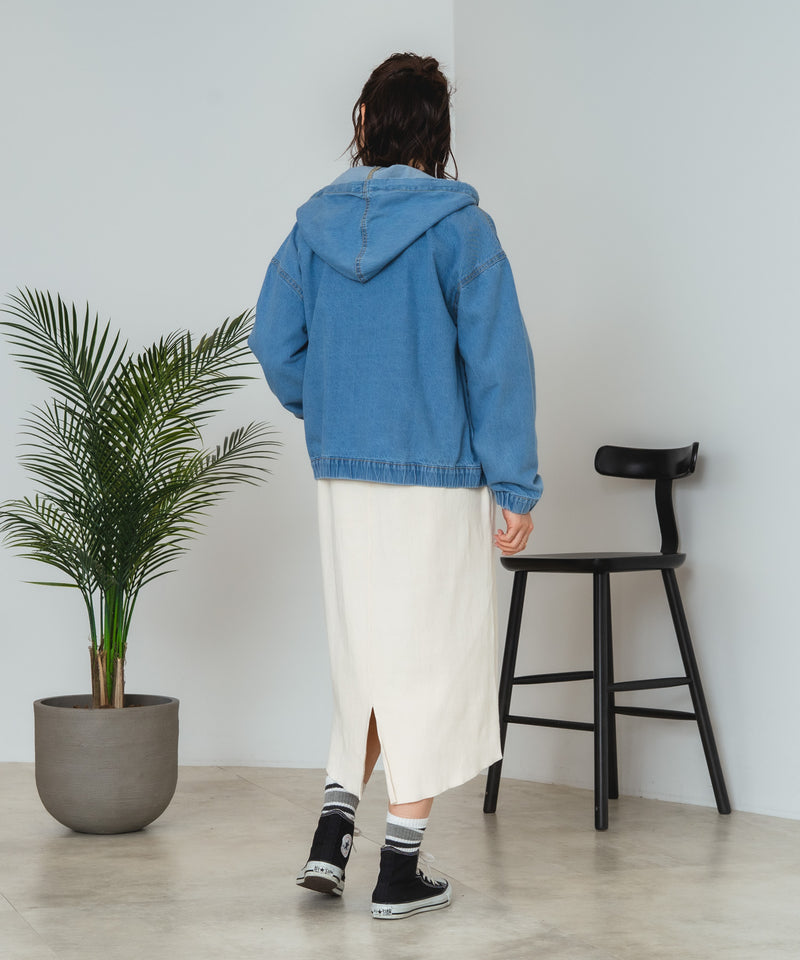 C-FORT POINT/フォートポイント】フード付き デニムジャケット デニム