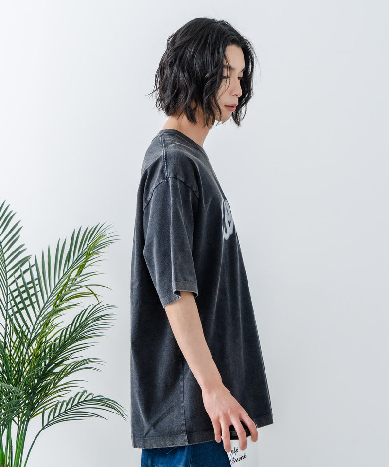 【BEN DAVIS/ベンデイビス】パウダーブリーチ加工 Tシャツ 半袖 クルーネック オーバーサイズ