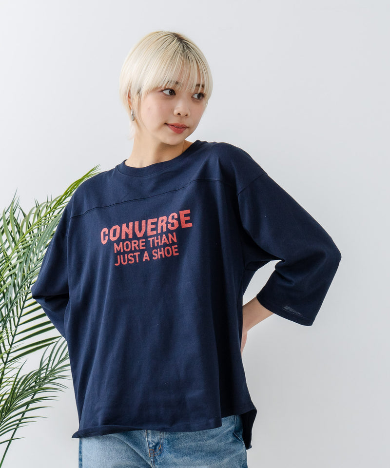 ８分袖裾 ラウンド Tシャツ CONVERSE コンバース