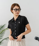 【U.S. POLO ASSN./ユーエスポロアッスン】ワンポイントロゴ刺繍 スムースカットソーシャツ