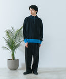 【ROUGH TRADE/ラフトレード】ダブルフェイスハーフZIPニット zo