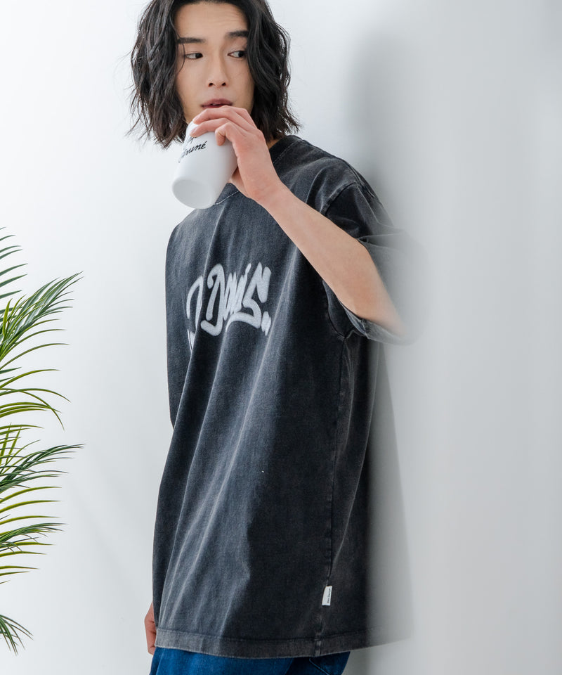 【BEN DAVIS/ベンデイビス】パウダーブリーチ加工 Tシャツ 半袖 クルーネック オーバーサイズ