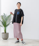 5分袖 刺繍 ポケット付Tシャツ【C17/シーセブンティーン】