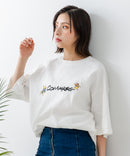 【CONVERSE/コンバース】×【TOM AND JERRY/トムとジェリー】ブランドロゴ 刺繍 オーバーサイズ Tシャツzo