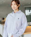 【BEVERLY HILLS POLO CLUB/ビバリーヒルズポロクラブ】【選べる2シルエット】オックスワイドシャツ（クロップド丈 or ビッグシルエット）ポニー刺繍