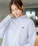 【BEVERLY HILLS POLO CLUB/ビバリーヒルズポロクラブ】【選べる2シルエット】オックスワイドシャツ（クロップド丈 or ビッグシルエット）ポニー刺繍