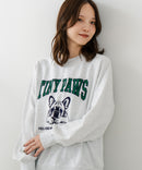 【C-FORT POINT/フォートポイント】アニマルプリント(フレンチブルドッグ) スウェットトレーナー