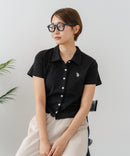 【U.S. POLO ASSN./ユーエスポロアッスン】ワンポイントロゴ刺繍 スムースカットソーシャツ