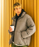 【Blue Standard/ブルースタンダード】ウールタッチ ヘリンボーン ファイバーダウンジャケット 軽量 大人カジュアル