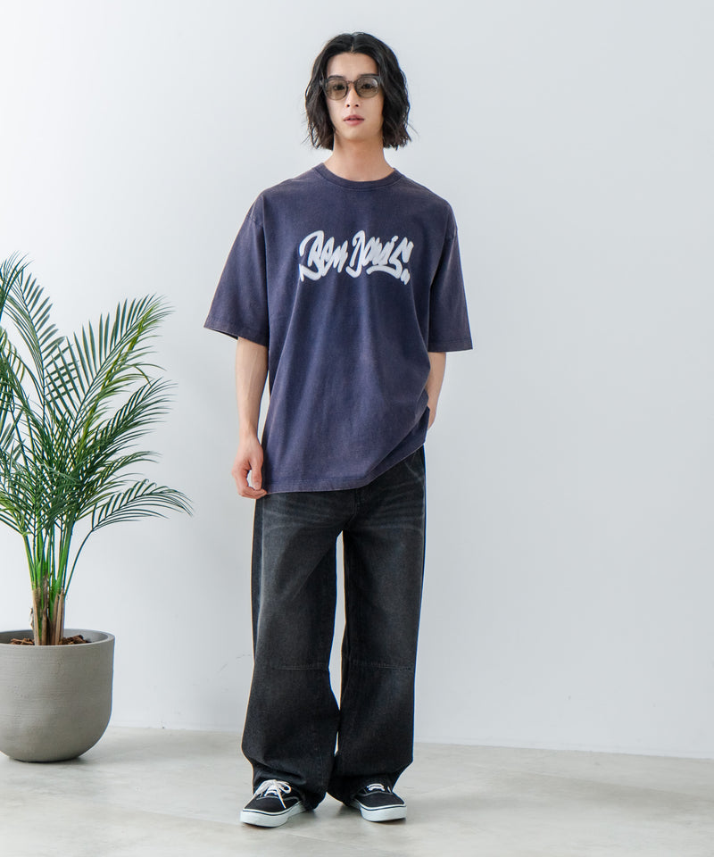 【BEN DAVIS/ベンデイビス】パウダーブリーチ加工 Tシャツ 半袖 クルーネック オーバーサイズ