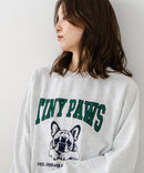 【C-FORT POINT/フォートポイント】アニマルプリント(フレンチブルドッグ) スウェットトレーナー