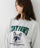 【C-FORT POINT/フォートポイント】アニマルプリント(フレンチブルドッグ) スウェットトレーナー