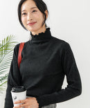 【C-FORT POINT/フォートポイント】リブハイネック ニットプルオーバー