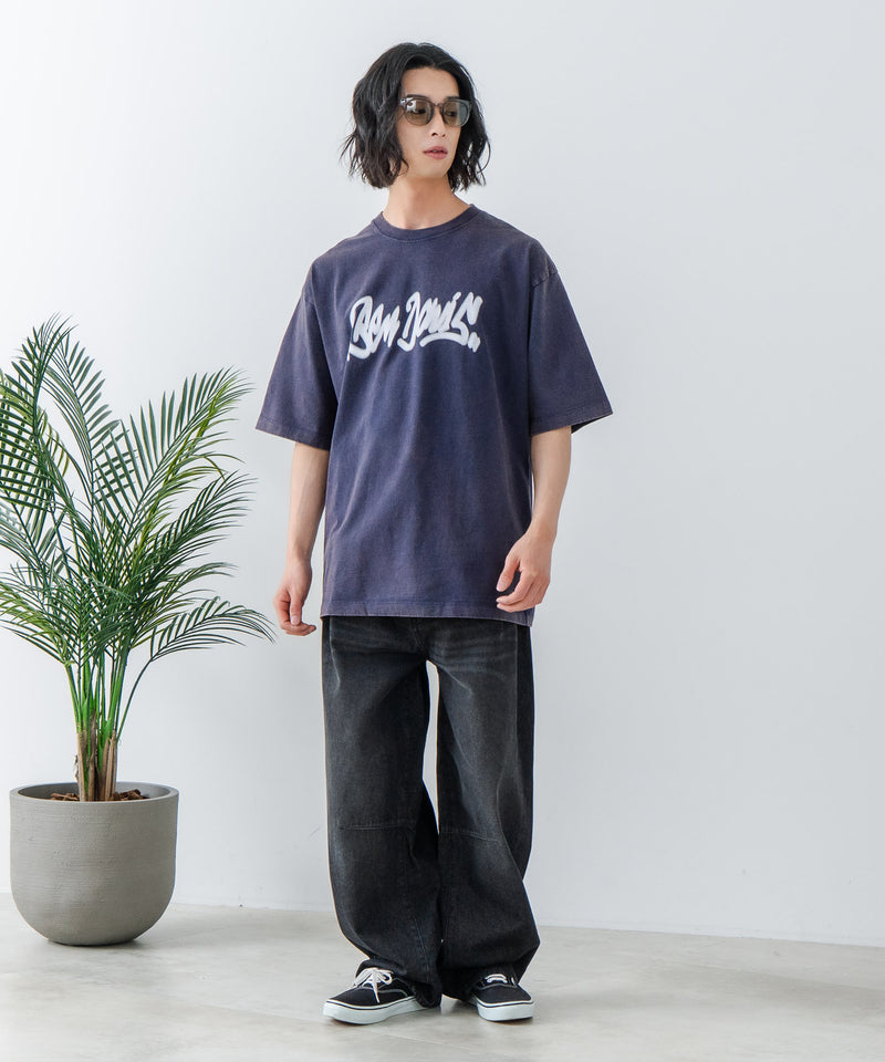 【BEN DAVIS/ベンデイビス】パウダーブリーチ加工 Tシャツ 半袖 クルーネック オーバーサイズ