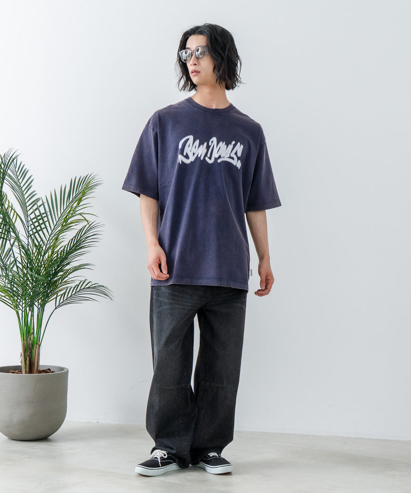 【BEN DAVIS/ベンデイビス】パウダーブリーチ加工 Tシャツ 半袖 クルーネック オーバーサイズ