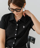 【U.S. POLO ASSN./ユーエスポロアッスン】ワンポイントロゴ刺繍 スムースカットソーシャツ