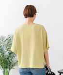 【C-FORTPOINT/フォートポイント】【ひんやり接触冷感 華奢見え】カット楊柳 ワイドシルエットTシャツ リラックス 抜け感 大人カジュアル 涼しい